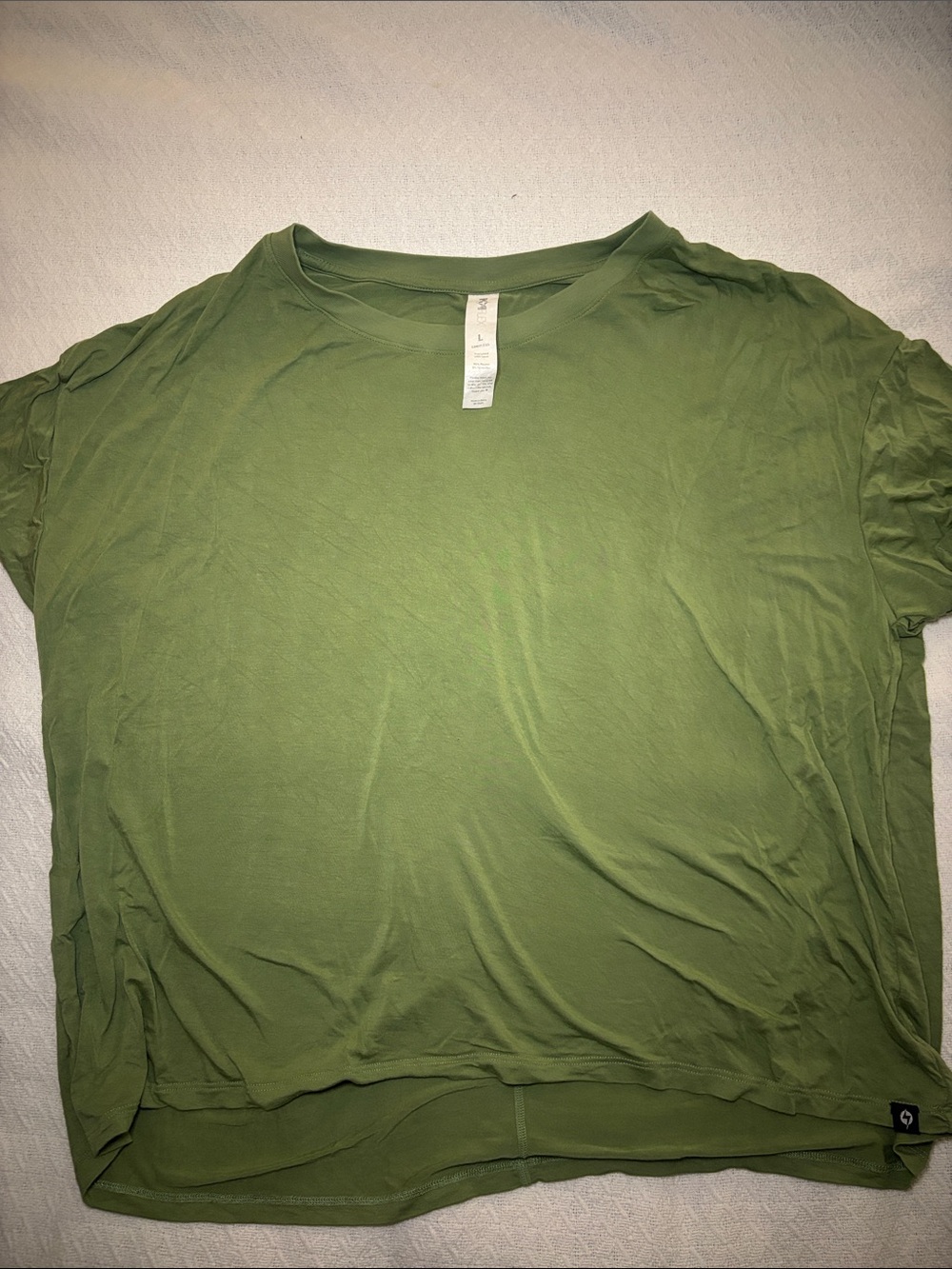 POPFLEX Olive Green Short Sleeve Relaxed Tee